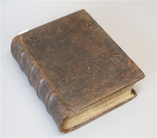 Bible in English - Bible, qto, contemporary calf, renewed endpapers, lacking general title page and leaves in The Second Table beyond